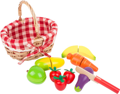 CESTA DE COMPRA CON ALIMENTOS CORTABLES - Imagen 2
