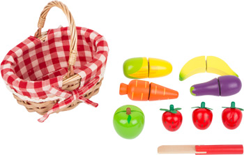 CESTA DE COMPRA CON ALIMENTOS CORTABLES - Imagen 3